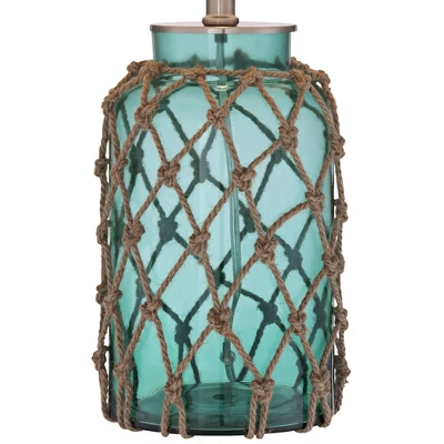 360 Lighting Crosby Coastal Accent Table Lamp 22 1/2" High Coastal Blue Green Glass Rope Off White Drum Shade For Bedroom Living Room Bedside Office 5 360 Lighting Crosby Coastal Accent Table Lamp 22 1/2" High Coastal Blue Green Glass Rope Off White Drum Shade For Bedroom Living Room Bedside Office - Image 5