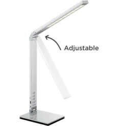 360 Lighting Jett Modern Desk Lamp 16 1/2" High Silver With USB Port And Nightlight LED Dimmer Touch On Off For Bedroom Bedside Nightstand Family Home -360 Lighting GUEST f4554cd8 3b10 4bd7 92d5 9126b5b1a61c