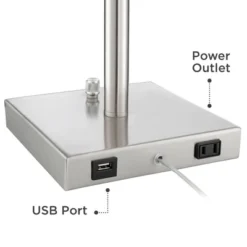 360 Lighting Andre Modern Table Lamps 26 3/4" High Set Of 2 Metal With USB And AC Power Outlet In Base Table Top Dimmers White Drum Shade For Desk 12 360 Lighting Andre Modern Table Lamps 26 3/4" High Set Of 2 Metal With USB And AC Power Outlet In Base Table Top Dimmers White Drum Shade For Desk -360 Lighting GUEST f9045fa3 5597 480d 8873 a95c8a85a229