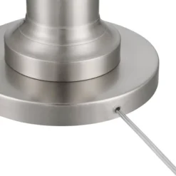 360 Lighting Spenser Transitional 58" Tall Standing Floor Lamp Skinny Pole Pull Chain Silver Metal Brushed Nickel Finish Living Room Bedroom House -360 Lighting GUEST f91700d8 21dc 4fc4 a5f7 8775ffb4564f