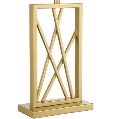 360 Lighting Claudia 26 1/2" Tall Open Metal Base Modern Glam Luxury Table Lamps Set Of 2 Gold Finish White Shade Living Room Bedroom Bedside 4 360 Lighting Claudia 26 1/2" Tall Open Metal Base Modern Glam Luxury Table Lamps Set Of 2 Gold Finish White Shade Living Room Bedroom Bedside - Image 4