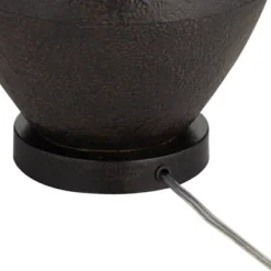 360 Lighting Las Cruces 28" Tall Jar With Handles Farmhouse Rustic Country Cottage Table Lamp Black Single White Shade Living Room Bedroom Bedside -360 Lighting GUEST fff2e593 3a78 4440 b86f e5ff26c11761